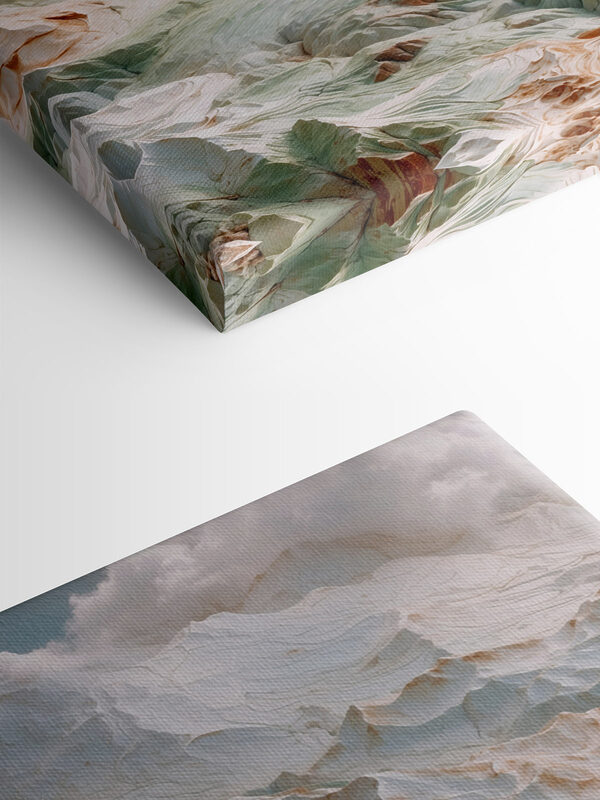 Mountain range with snow