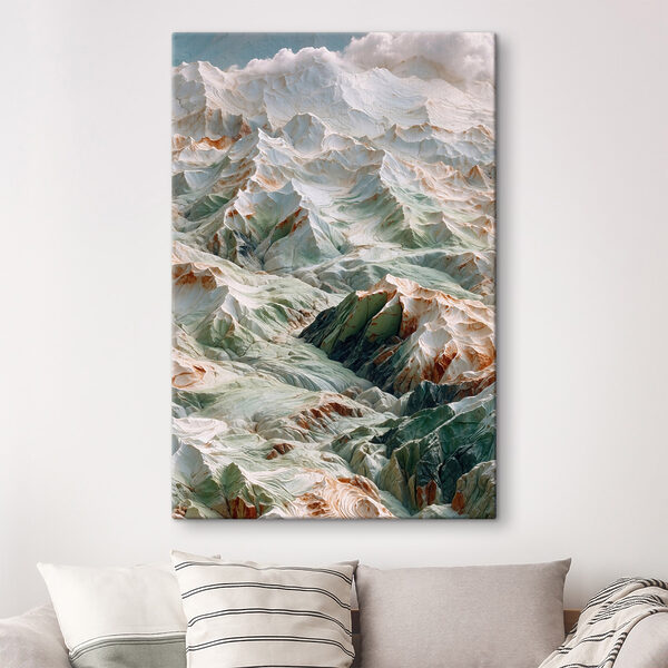 Mountain range with snow