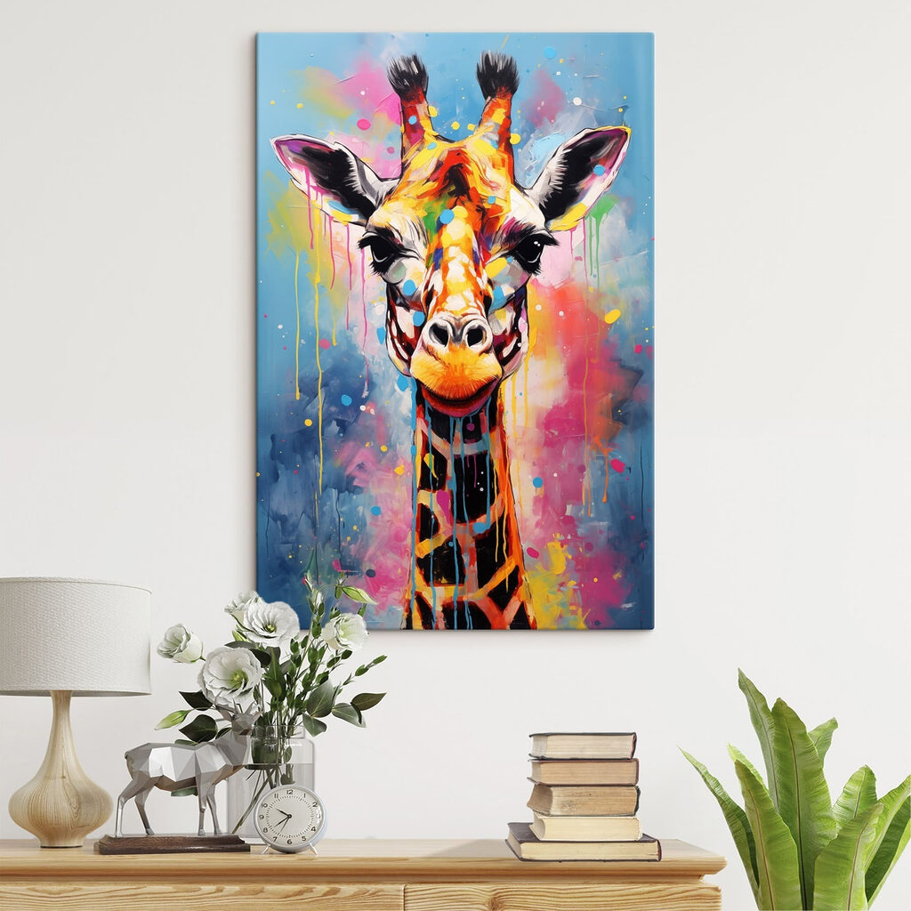 Painting of a giraffe Painting of a giraffe
