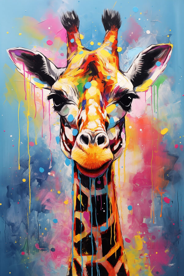 Painting of a giraffe Painting of a giraffe