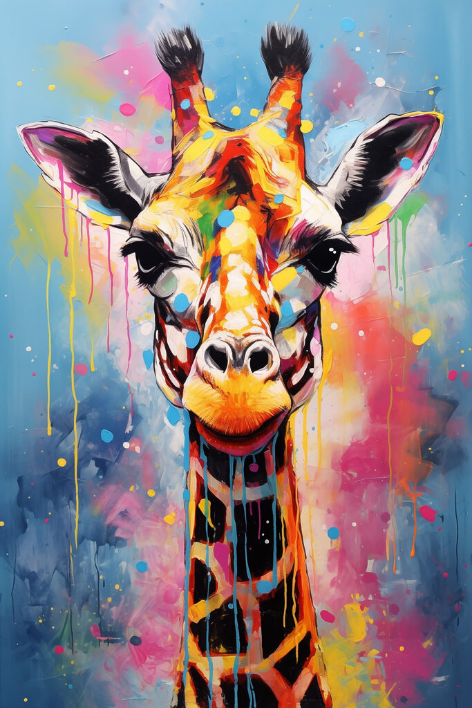 Painting of a giraffe Painting of a giraffe