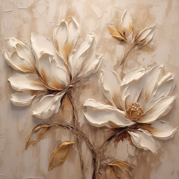 Painting of flowers on a wall Painting of flowers on a wall