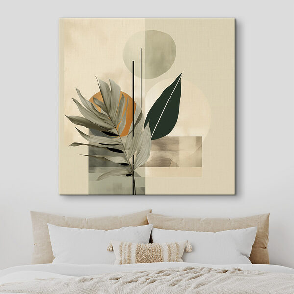 Leaf and geometric shapes