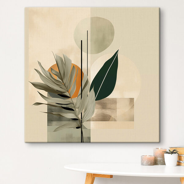 Leaf and geometric shapes