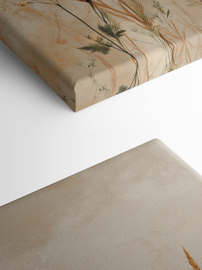 Ethereal wildflower composition on canvas Ethereal wildflower composition on canvas
