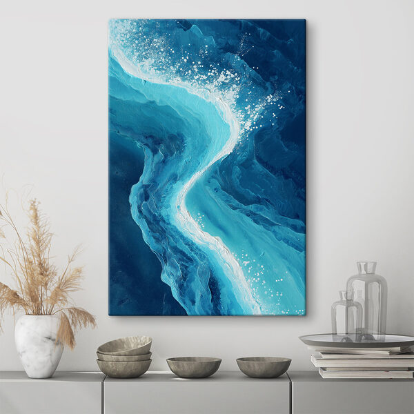 Blue and white water