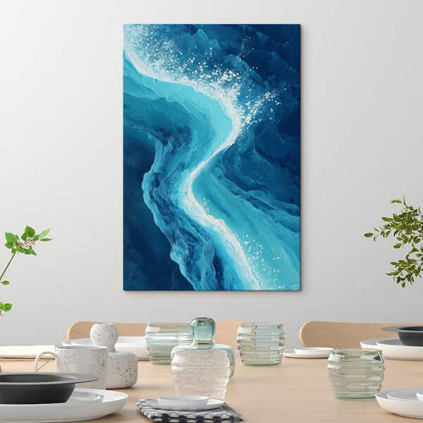 Blue and white water
