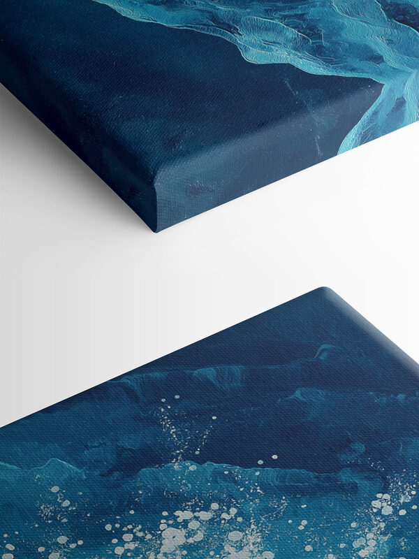 Blue and white water