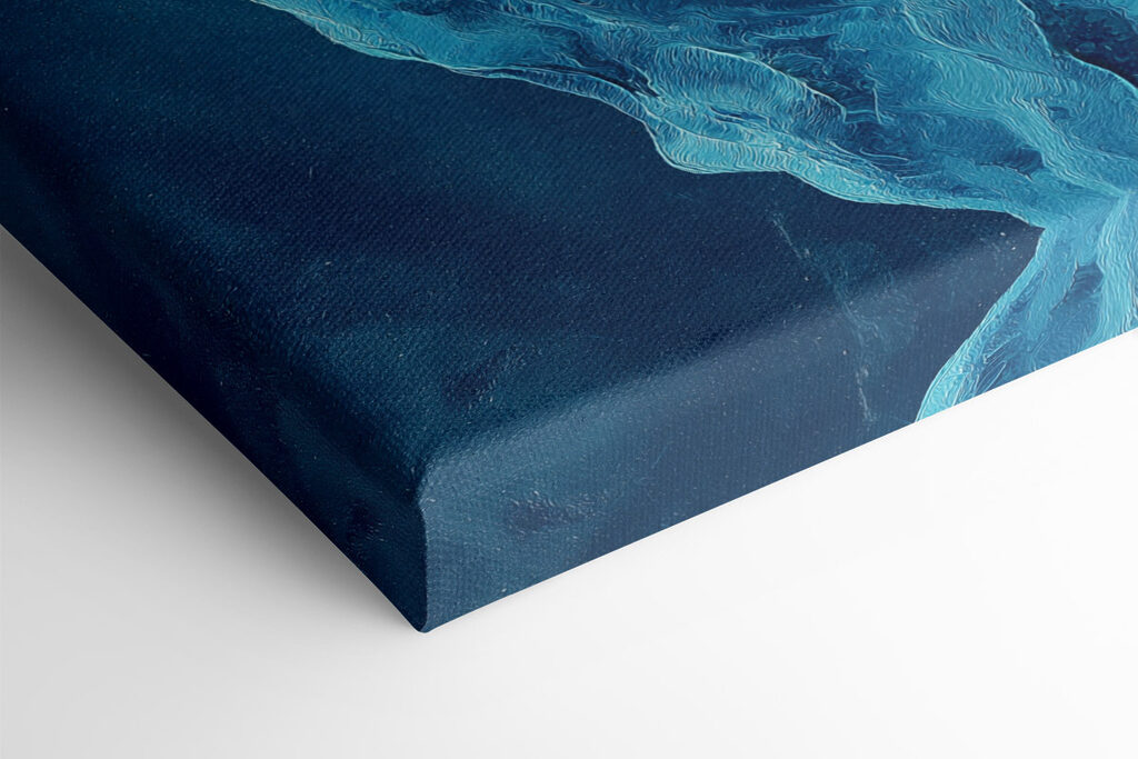 Blue and white water