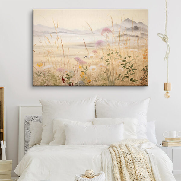 Painting of flowers and grass