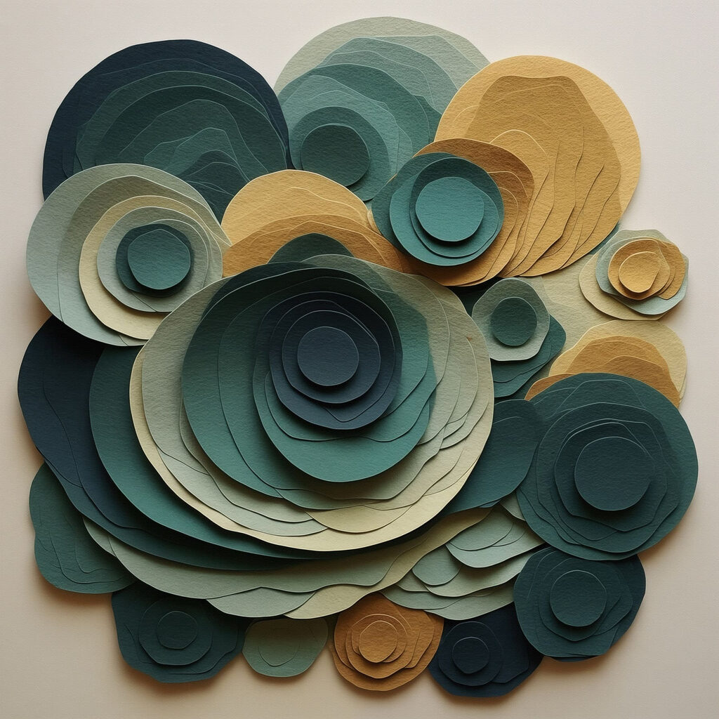 Paper cut out of circles