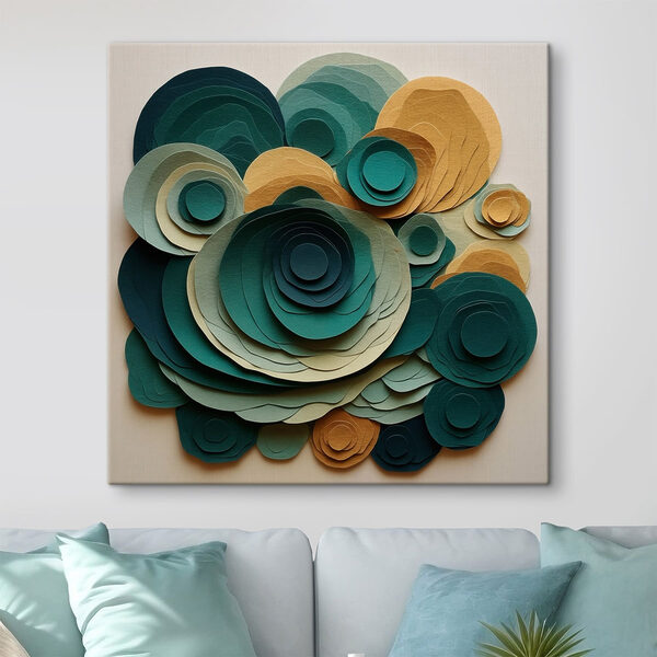 Paper cut out of circles