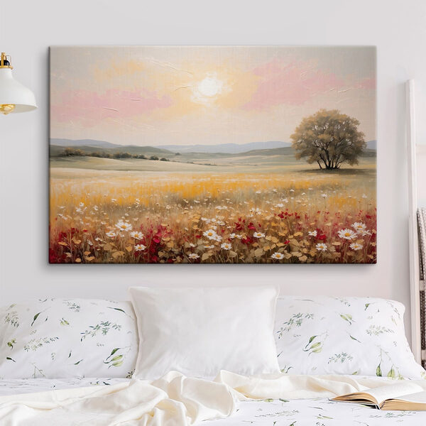 Tableaux Peinture représentant un champ de fleurs