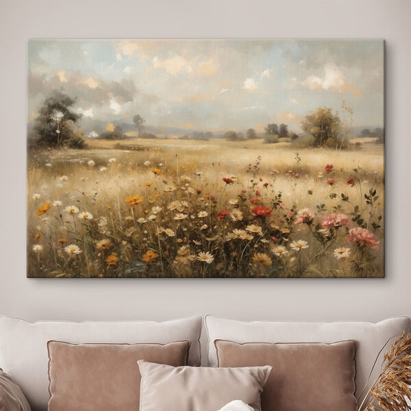 Tableaux Peinture représentant un champ de fleurs