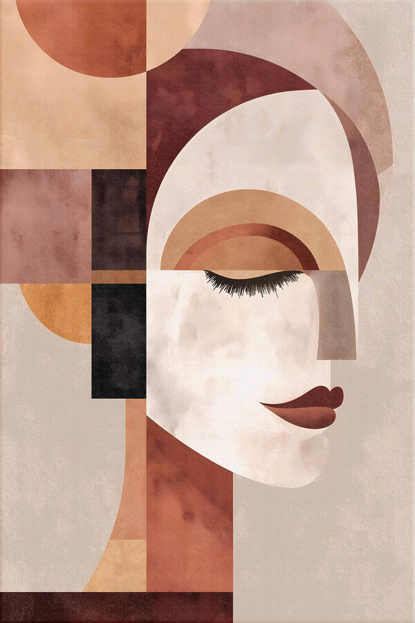 Woman's face with different colors Woman's face with different colors