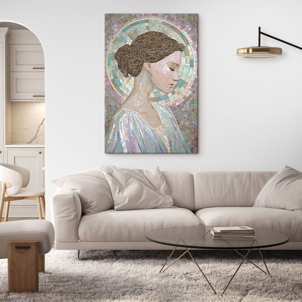 Mosaïque représentant une femme