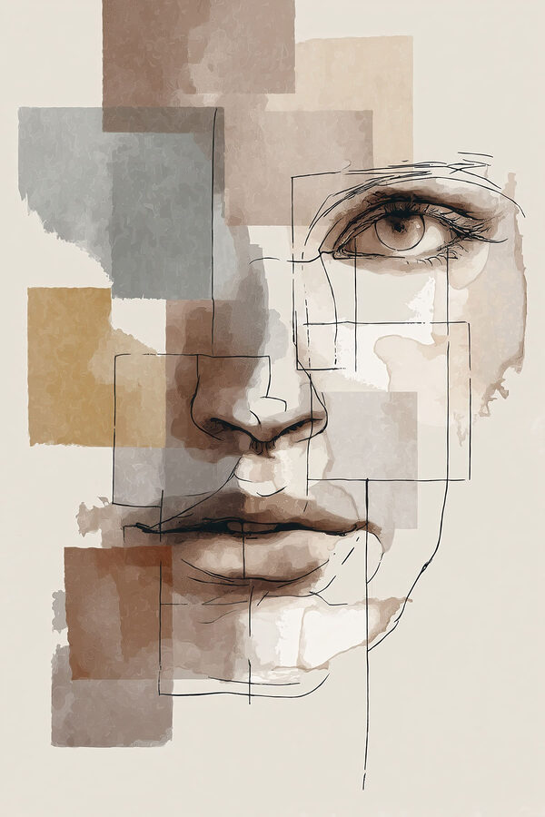 Drawing of a woman's face Drawing of a woman's face