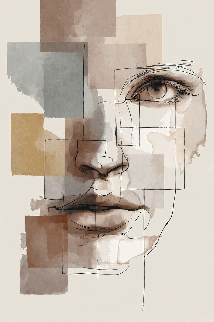 Drawing of a woman's face Drawing of a woman's face
