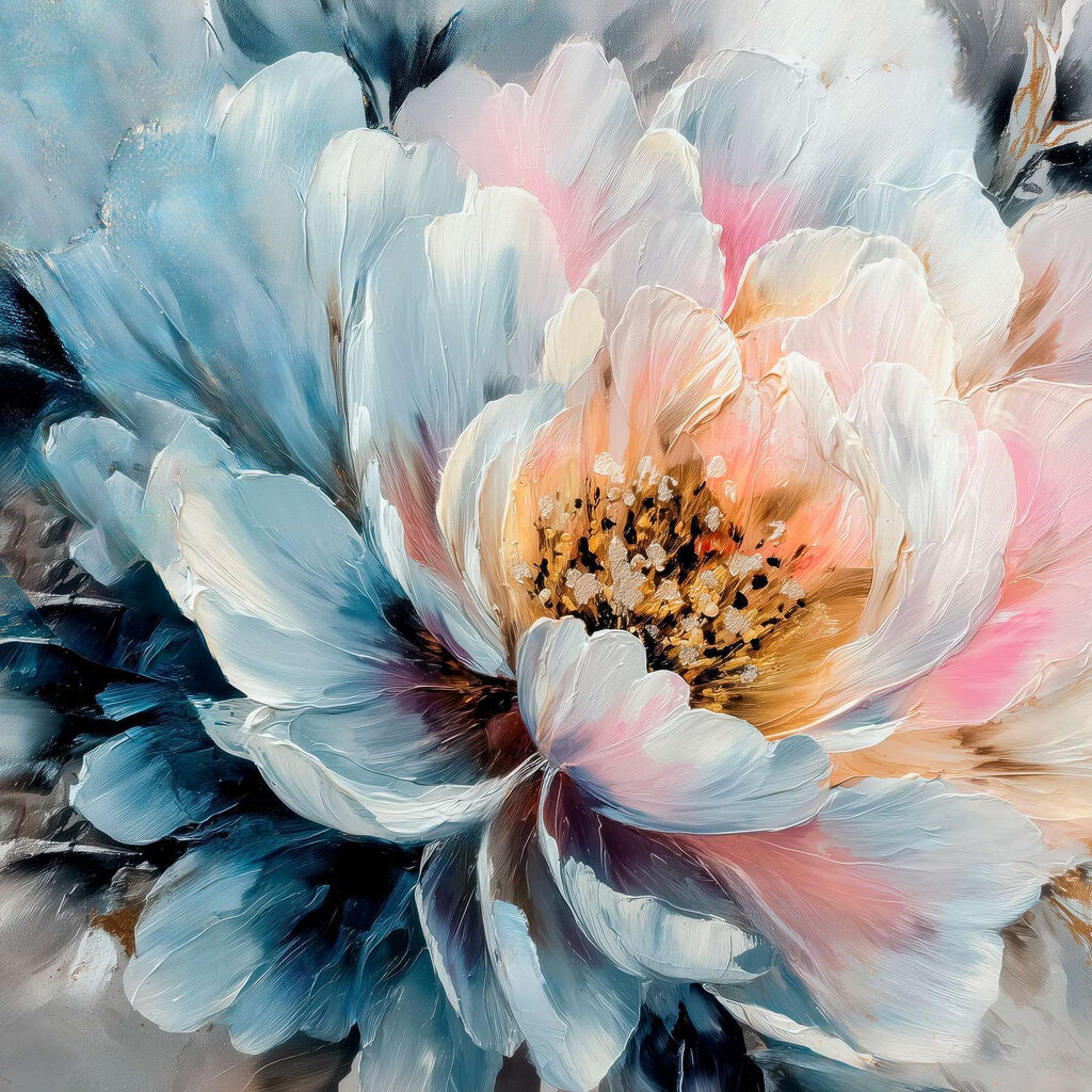 Vibrant blooms in soft pastel tones
