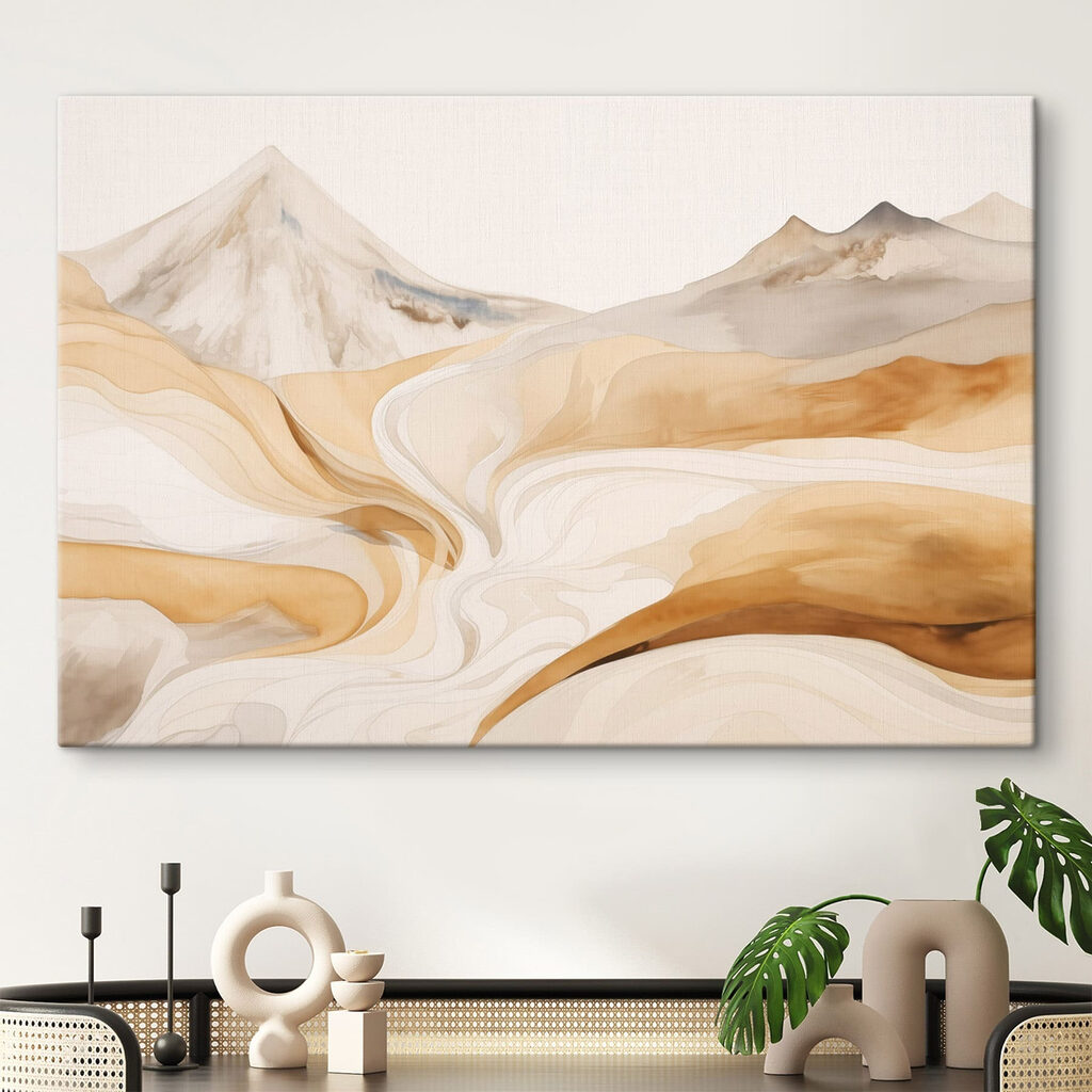 Watercolor painting of a desert landscape Watercolor painting of a desert landscape