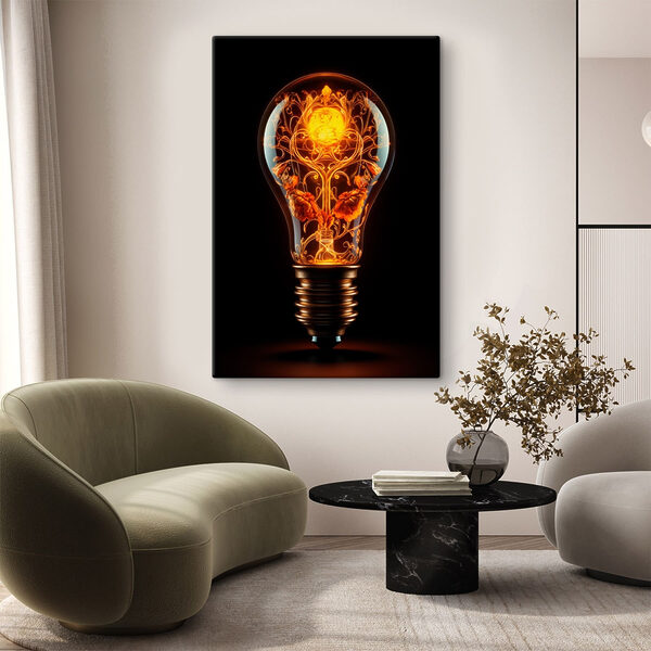 Light bulb with a floral design Light bulb with a floral design