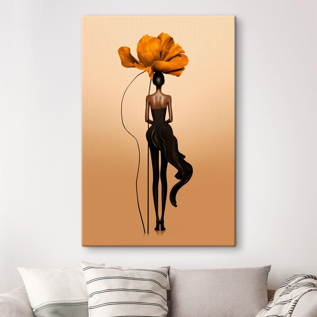 Statue of a woman with a flower on her head Statue of a woman with a flower on her head