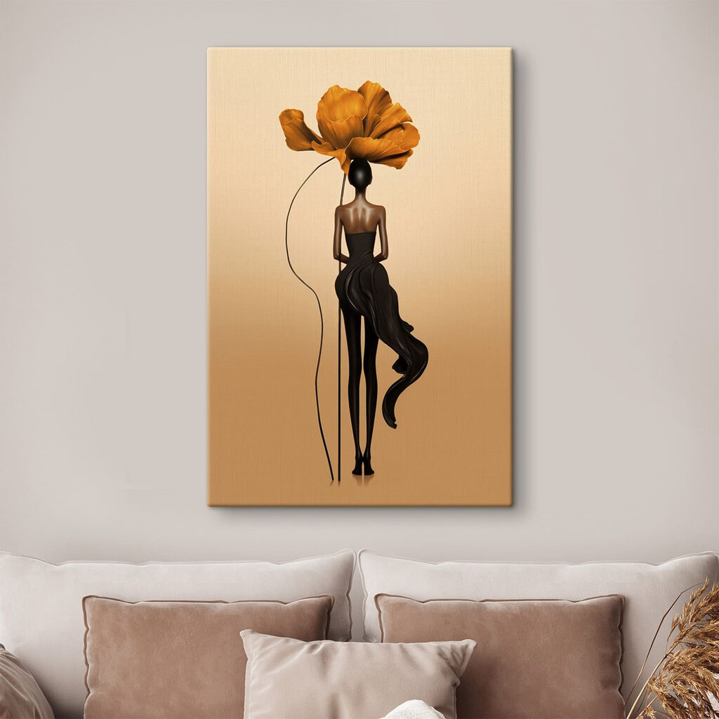 Statue of a woman with a flower on her head Statue of a woman with a flower on her head