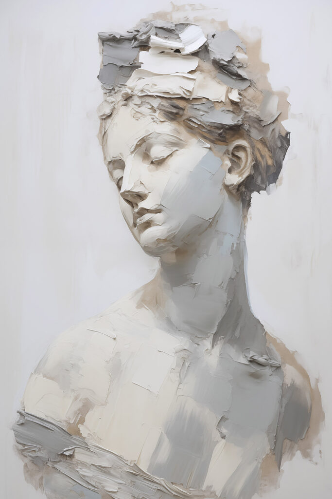 Plaster bust of a woman Plaster bust of a woman