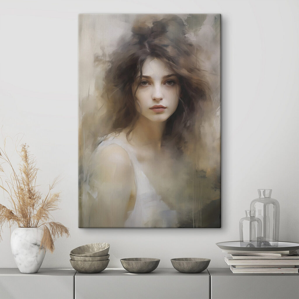Woman with long brown hair Woman with long brown hair