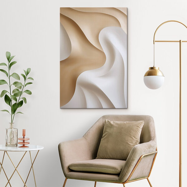 White and brown wavy fabric