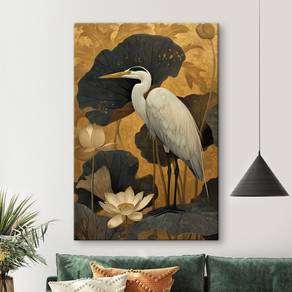 Painting of a white bird Painting of a white bird