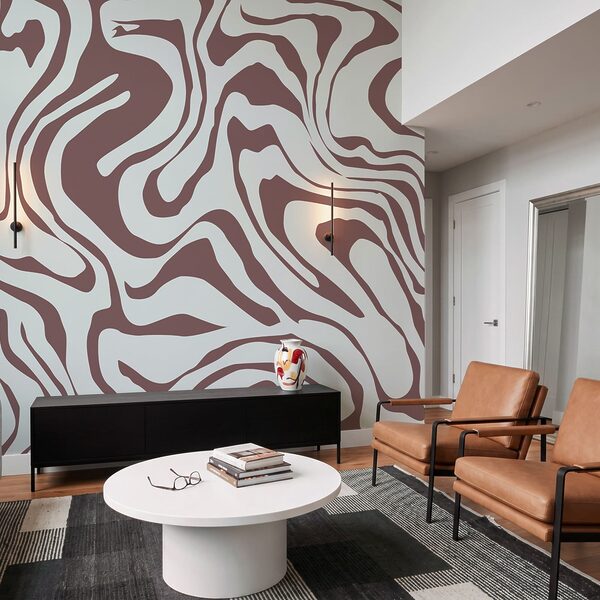 Des vagues abstraites aux teintes douces Des vagues abstraites aux teintes douces