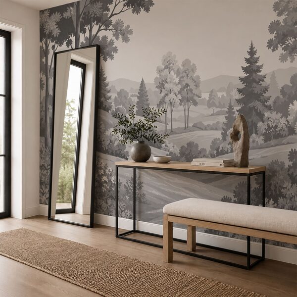 Paysage avec des arbres et des collines Paysage avec des arbres et des collines