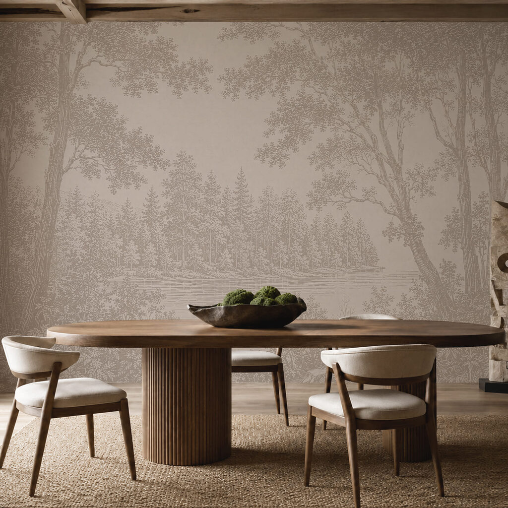 Paysage avec des arbres et une rivière Paysage avec des arbres et une rivière