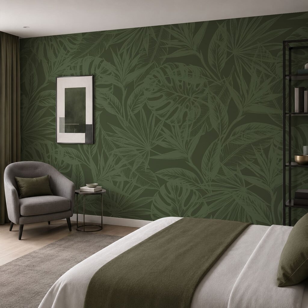 Fond vert avec des feuilles Fond vert avec des feuilles