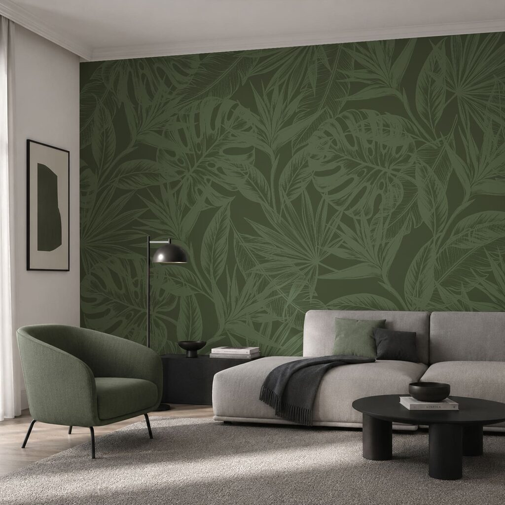 Fond vert avec des feuilles Fond vert avec des feuilles