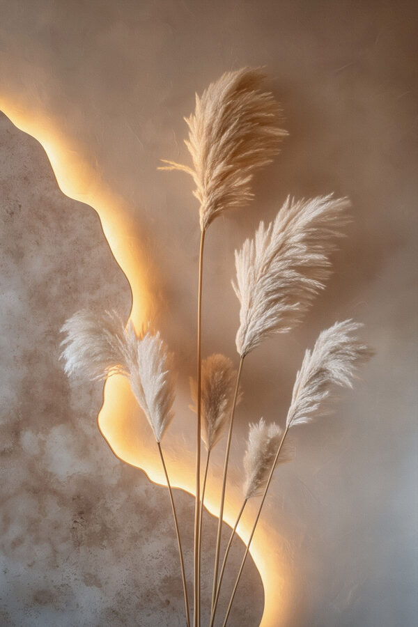 Group of white fluffy plants