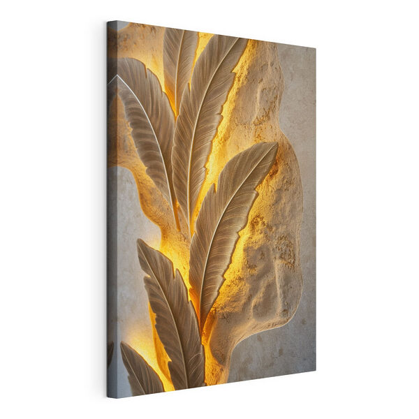 Tableaux - Motif de feuilles raffiné sur un mur texturé (UGS : s49682) Tableaux Tableaux - Motif de feuilles raffiné sur un mur texturé (UGS : s49682)