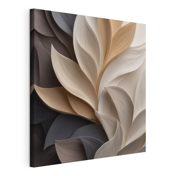 Tableaux Feuilles ondulantes aux teintes naturelles (UGS : s49690) Tableaux Tableaux Feuilles ondulantes aux teintes naturelles (UGS : s49690)