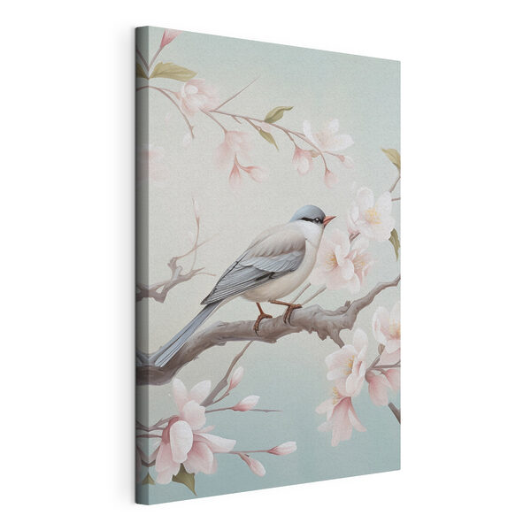 Tableaux Un oiseau sur une branche avec des fleurs (UGS : s49550) Tableaux Tableaux Un oiseau sur une branche avec des fleurs (UGS : s49550)