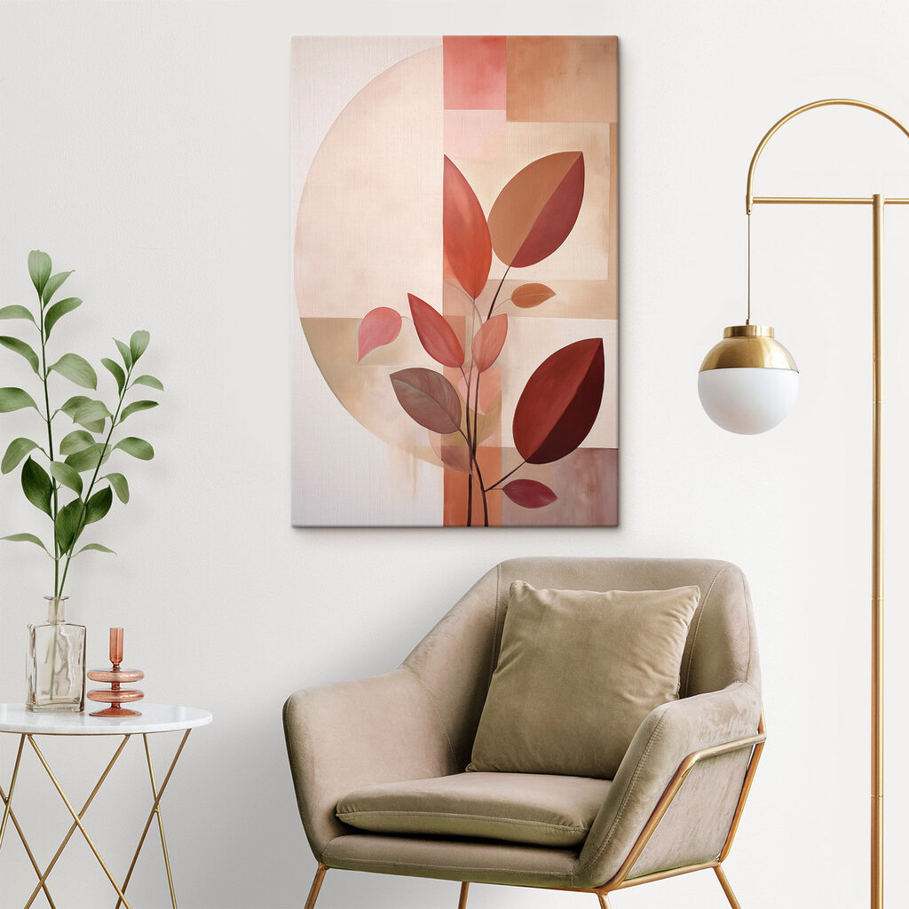 Painting of a plant with leaves Painting of a plant with leaves