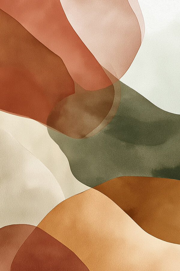 Flowing shapes in warm hues Flowing shapes in warm hues
