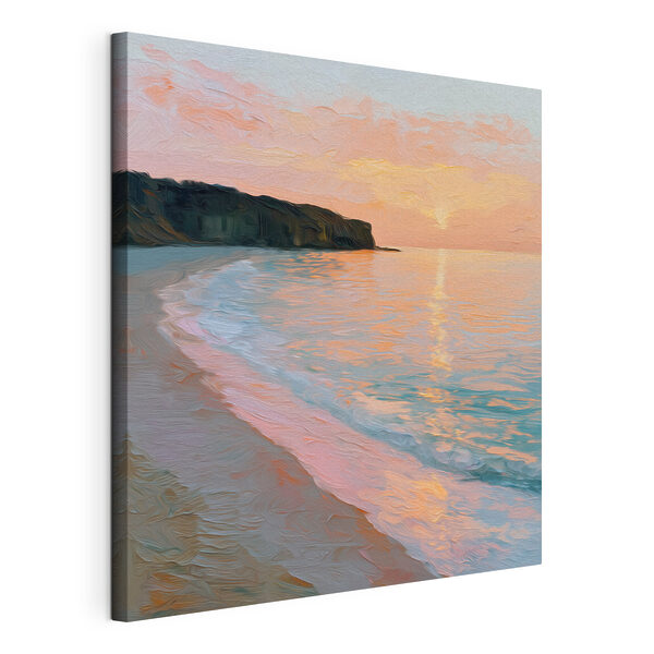 Tableaux Tableaux Plage avec des vagues et des falaises (UGS : s49798)