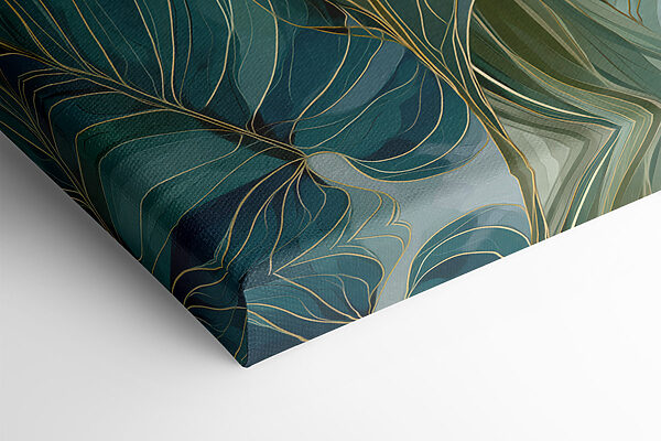 Vibrant green leaf patterns intertwined