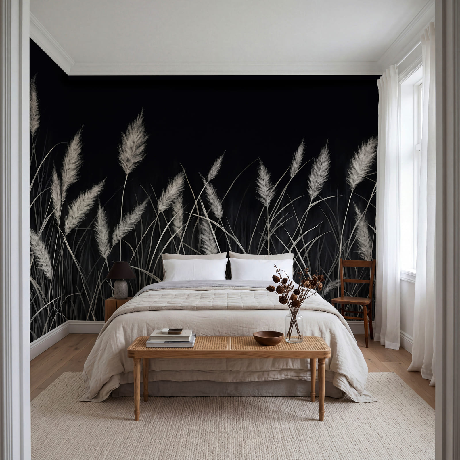 Des herbes douces dans un décor sombre Des herbes douces dans un décor sombre