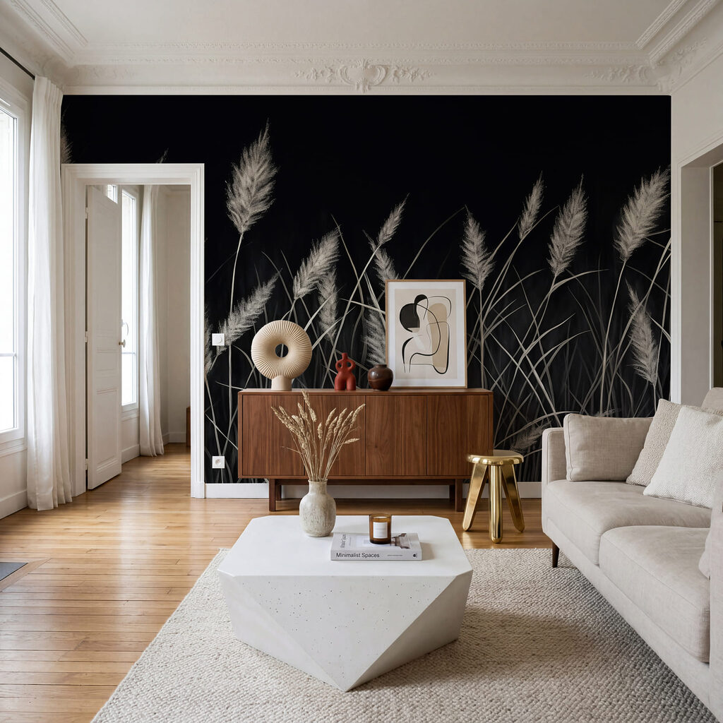 Des herbes douces dans un décor sombre Des herbes douces dans un décor sombre