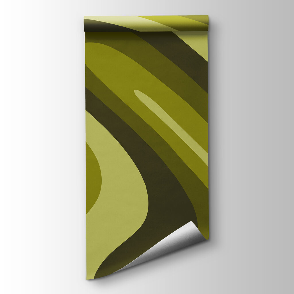 Green and yellow wavy lines