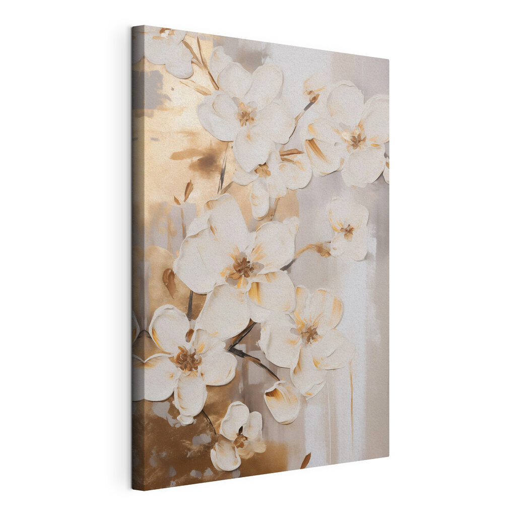 Painting of flowers on a wall