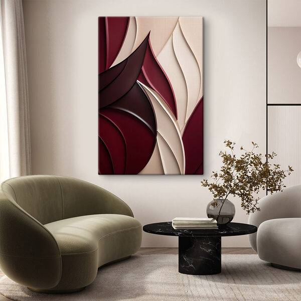Flowing shapes in warm tones