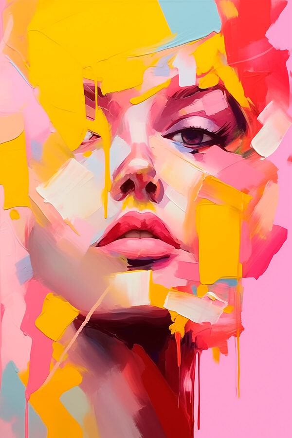 Painting of a woman's face